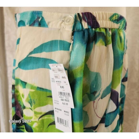 ę Notations floral skirt, shear lined fit and flare NWT - Picture 2 of 7